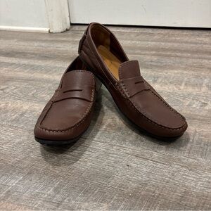 Clarks Men’s Hamilton Way Leather Driving Loafers Cognac Brown Size 11.5 NWOB